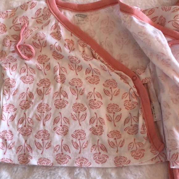 Old Navy Kimono Pant Set 6-12m Pink & White Flower - Picture 10 of 12